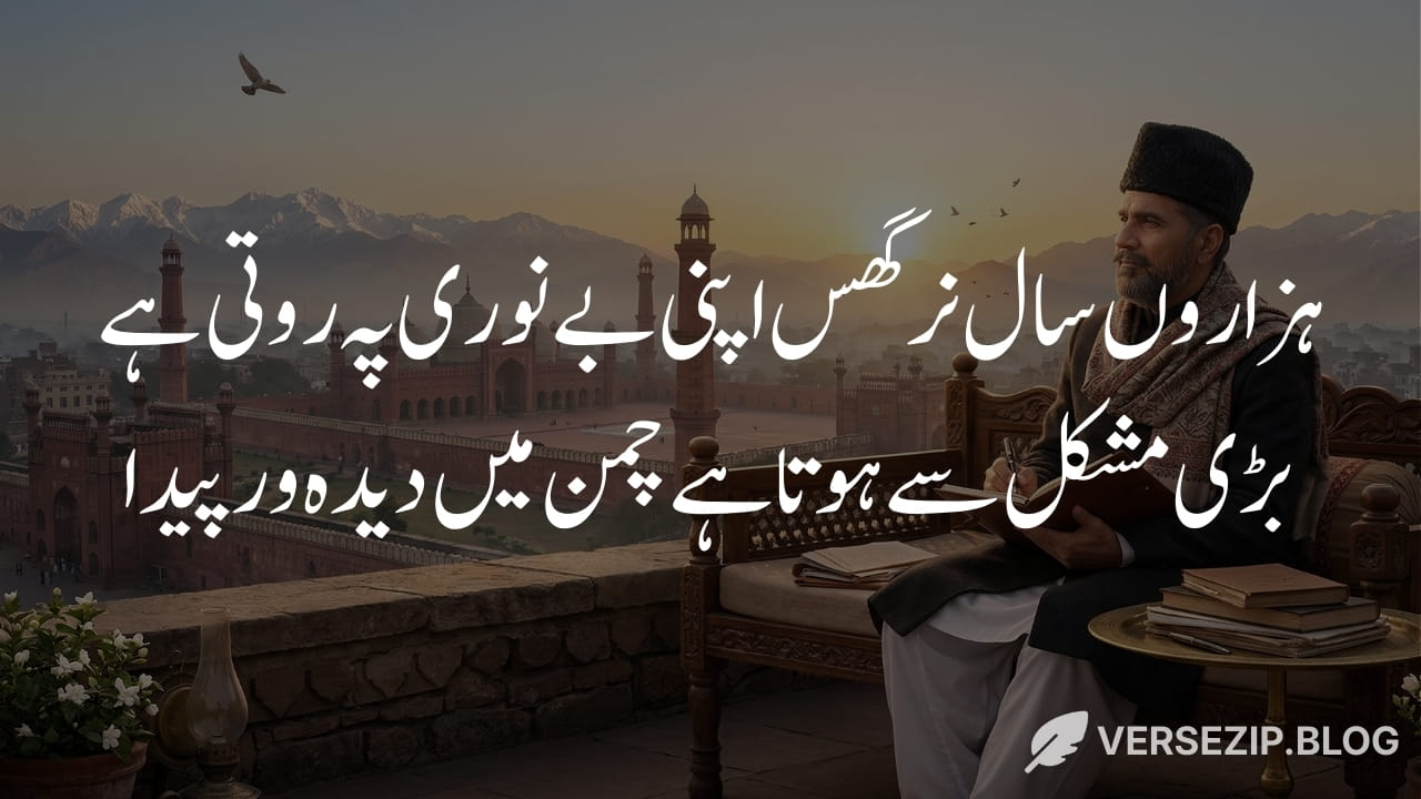 Allama iqbal poetry hazaron saal nargis apni