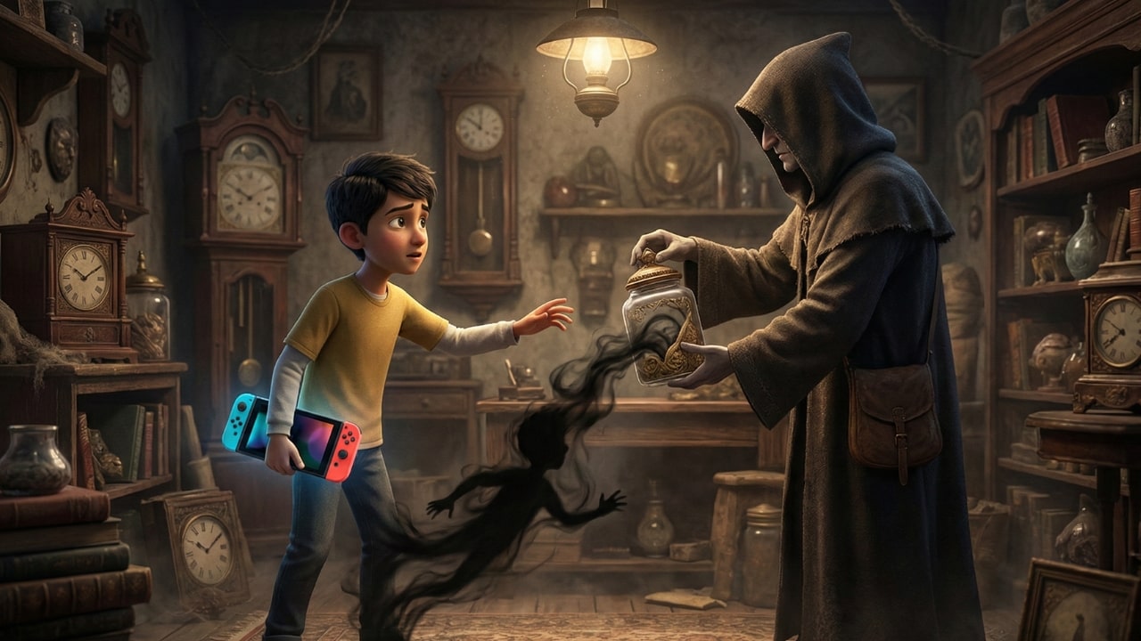 The Boy Who Sold His Shadow Illustration