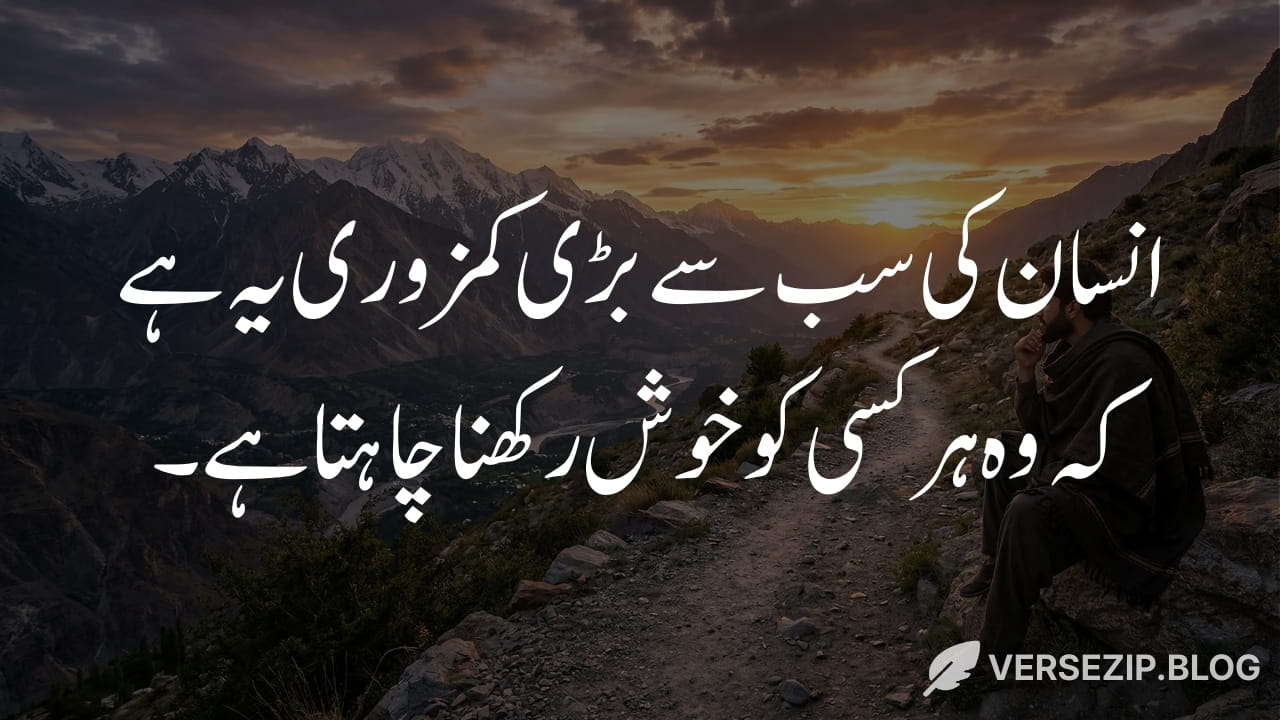 Ashfaq Ahmed quote in urdu about human weakness