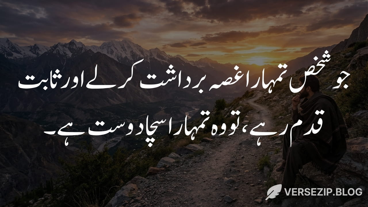 Wasif Ali Wasif quote about true friend and anger
