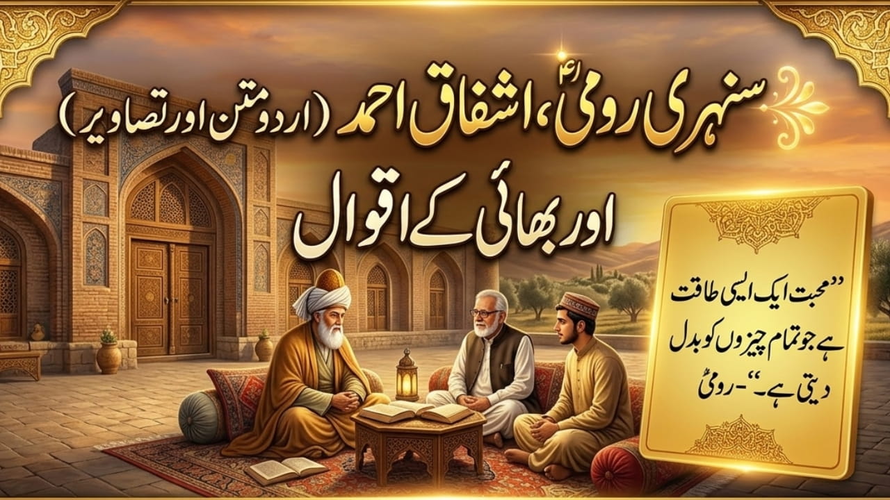 Golden Hazrat Ali and Islamic Quotes in Urdu