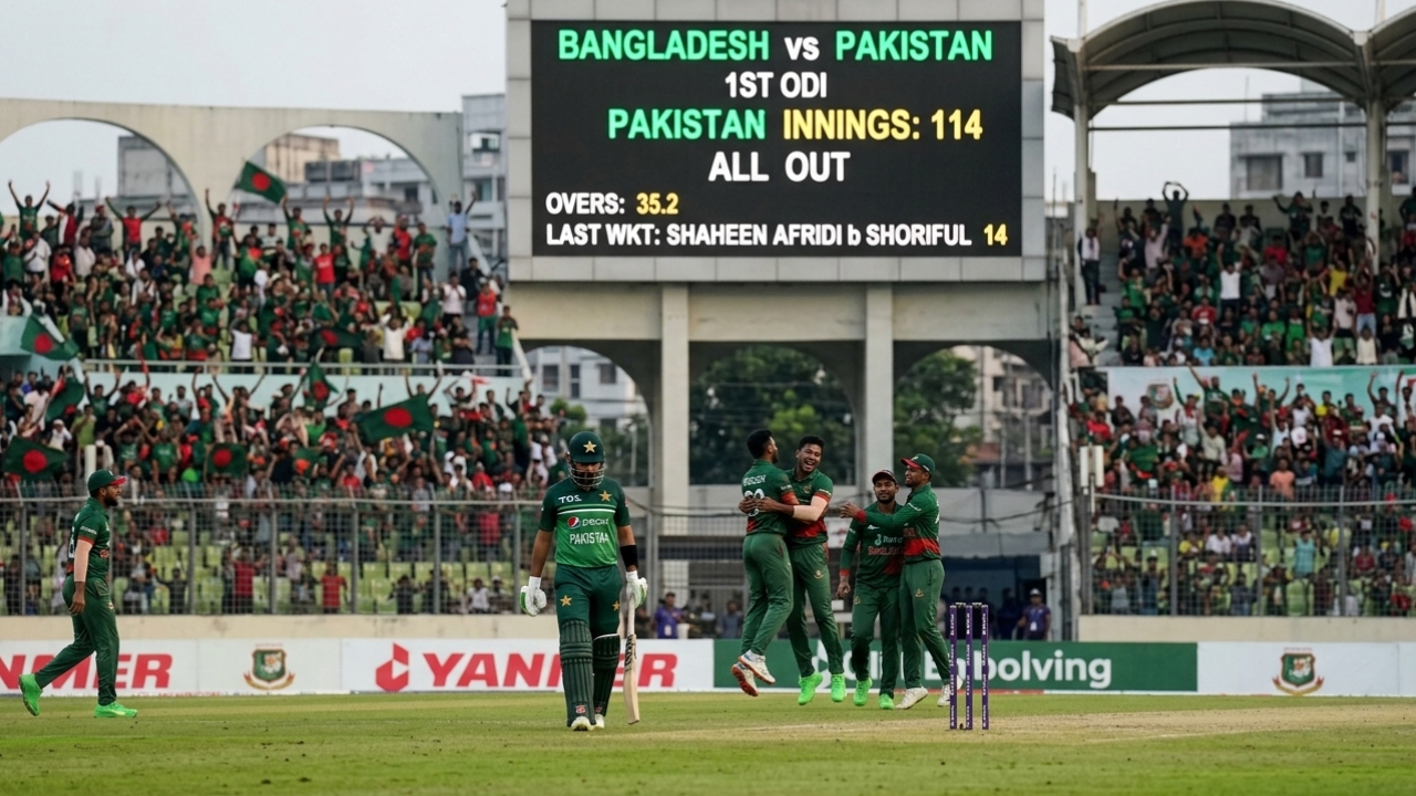 Pakistan Suffers Historic Low: Bowled Out for 114 vs Bangladesh