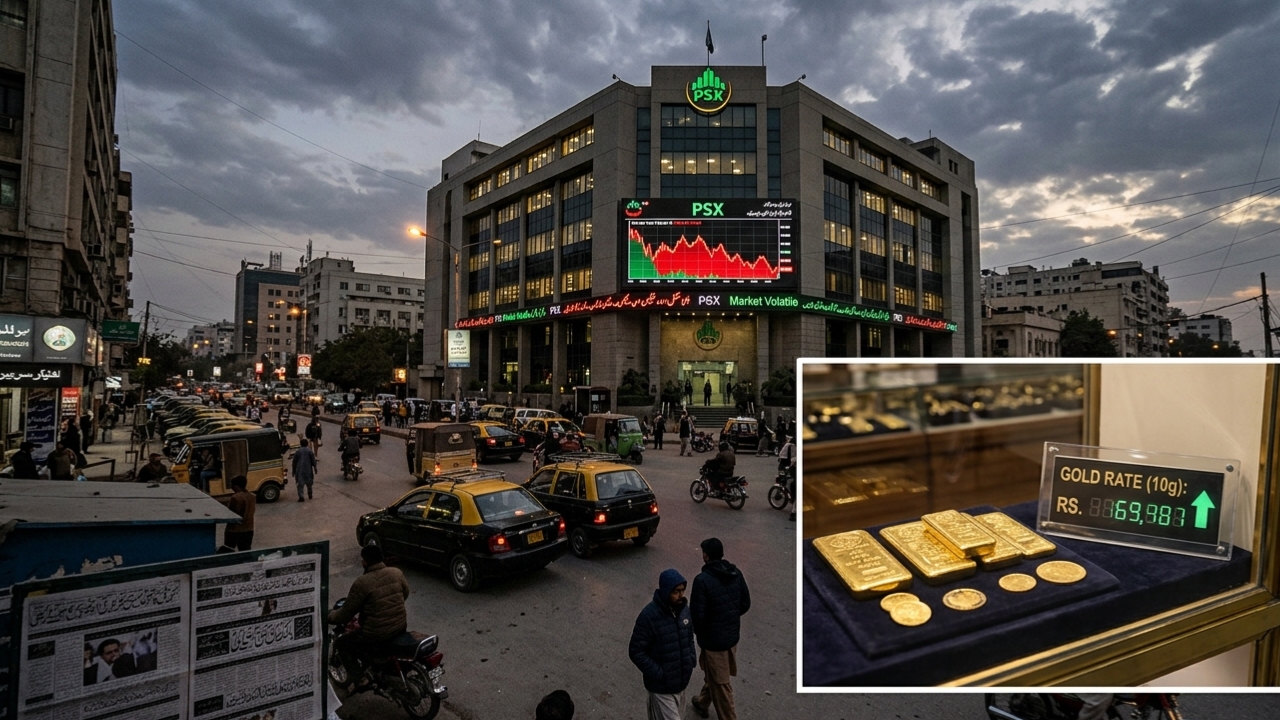 PSX Slides 1,300 Points Amid Regional Tensions as Gold Prices Drop