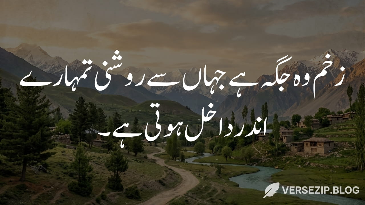 Maulana Rumi quote in urdu about light and wounds