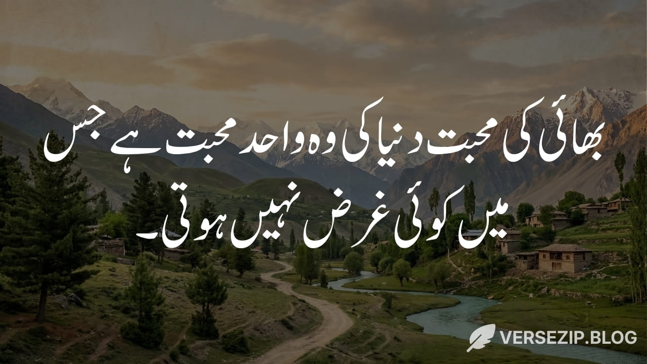 Brother quote in urdu about selfless love